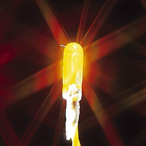 Yellow Micro Cable Bulb (12-16v AC/DC 35mA)